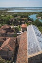 View of island of Torcello from bell tower of Cathedral of Santa Maria Assunta, in Torcello, Venice, Italy Royalty Free Stock Photo