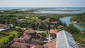 View of island of Torcello from bell tower of Cathedral of Santa Maria Assunta, in Torcello, Venice, Italy Royalty Free Stock Photo