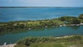 View of island of Torcello and lagoon, from bell tower of Cathedral of Santa Maria Assunta, Torcello, Venice, Italy Royalty Free Stock Photo