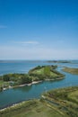 View of island of Torcello and lagoon, from bell tower of Cathedral of Santa Maria Assunta, Torcello, Venice, Italy Royalty Free Stock Photo