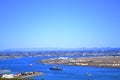 The view of islands in Sandiego bay in winter Royalty Free Stock Photo