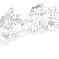 View isometric of city