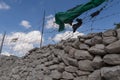 View of Israeli West Bank barrier