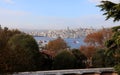 View of istanbul asia side from 4th garden of topkapi palace in istanbul Royalty Free Stock Photo