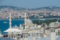 View of Istanbul city mosque on Bosphorus coast, Turkey