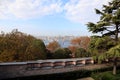 view of istanbul asia side from 4th garden of topkapi palace in istanbul