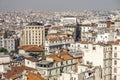 View of Istanbul from the height of the Galata Tower. The architecture of the historic old part of Istanbul Royalty Free Stock Photo