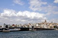 A view of Istanbul, Turkey, including the medieval stone Galata Tower Royalty Free Stock Photo