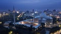 View of Istiqlal Mosque with night lights