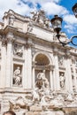 View of Italian national flag in front of Altare della Patria Royalty Free Stock Photo