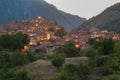 View of Italian Villalago old city in province of L`Aquila the Abruzzo