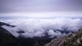 A view over the top of a mountain. Royalty Free Stock Photo