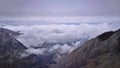 A view over the top of a mountain. Royalty Free Stock Photo