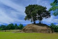View of Iximche Mayan ruins in TecpÃÂ¡n, Guatemala Royalty Free Stock Photo