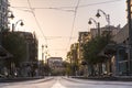 View from Jaffa Street with tram line in Jerusalem