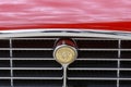 view of Jaguar E Type coupe car Royalty Free Stock Photo