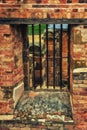 View through the jail cell windows of the Penitentiary, at the P Royalty Free Stock Photo