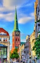 View of Jakobikirche, St. Jakobi Church in Lubeck, Germany Royalty Free Stock Photo