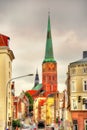 View of Jakobikirche, St. Jakobi Church in Lubeck, Germany Royalty Free Stock Photo