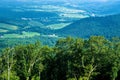 View of the James River in Shenandoah Valley from the Blue Ridge Mountains Royalty Free Stock Photo