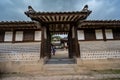 The view of the Jangnakmun Gate at Changdeokgung Palace in Seoul, South Korea