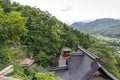 View of japanese buddhist temple in Yamadera with beautiful land Royalty Free Stock Photo