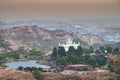 View of Jaswant Thada, cenotaph, from Mehrangarh fort Jodhpur,Rajasthan, India, Thada was built by Maharaja Sardar Singh, built of