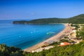 View of Jaz Beach near Budva, Montenegro. Royalty Free Stock Photo