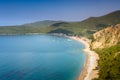 View of Jaz Beach near Budva, Montenegro. Royalty Free Stock Photo