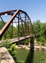 View of Jenkinsburg Bridge over Cheat River Royalty Free Stock Photo