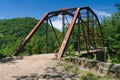 View of Jenkinsburg Bridge over Cheat River Royalty Free Stock Photo