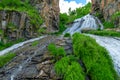 View of Jermuk waterfall in Armenia, beautiful landscape natural