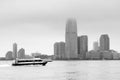 View of Jersey City from Battery Park, in Manhattan, New York City Royalty Free Stock Photo