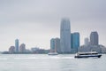 View of Jersey City from Battery Park, in Manhattan, New York City Royalty Free Stock Photo