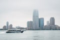 View of Jersey City from Battery Park, in Manhattan, New York City Royalty Free Stock Photo