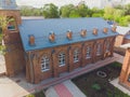 View of Jesus Evangelical Lutheran church that is located in the city center. view from quadcopter. Royalty Free Stock Photo