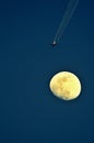 Moon and plane.
