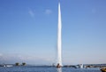 View of Jet Deau fountain or water Jet fountain Royalty Free Stock Photo