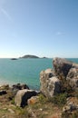 View of Jethou from Herm Royalty Free Stock Photo