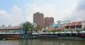 View of the jetty at Clark Quay in Singapore