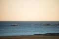 View of a jetty on Egypt`s coast in the early morning.