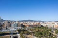 View of Joan Miro park in Barcelona from the observation deck of the Barcelona Arena, Catalonia, Spain Royalty Free Stock Photo