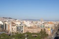 View of Joan Miro park in Barcelona from the observation deck of the Barcelona Arena, Catalonia, Spain Royalty Free Stock Photo