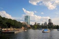 View on John Hancock Tower and Charles River in Boston