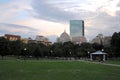 View of John Hancock Tower from Common Park Royalty Free Stock Photo