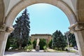 Joseph Stalin Statue at Joseph Stalin Museum Through Archway