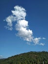 View of a joyfully dancing clouds in a sky Royalty Free Stock Photo