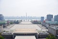 View of Juche Tower, Pyongyang, DPRK