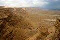 View of the Judean Desert from Masada Fortress, Israel Royalty Free Stock Photo