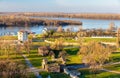 View on the junction of the River Sava and the Danube Royalty Free Stock Photo